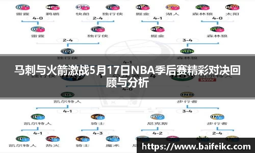 马刺与火箭激战5月17日NBA季后赛精彩对决回顾与分析
